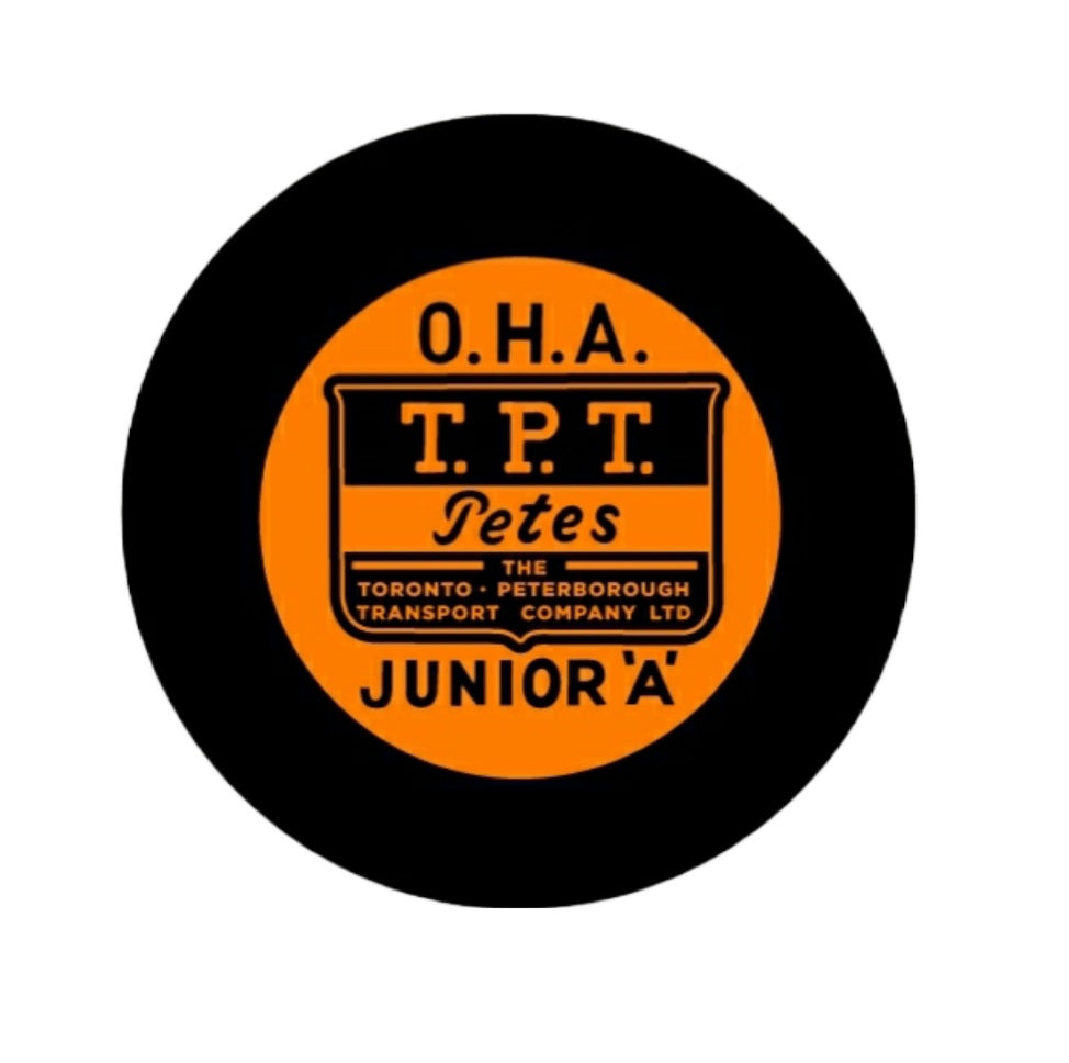 Commemorative OHA Game puck 1960's TPT (Toronto Peterborough Transport Petes) puck