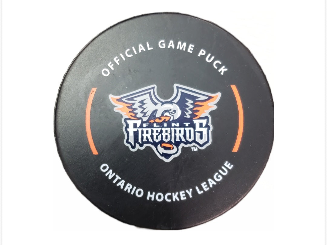 Official OHL Game puck 2024-25 Flint Firebirds from the Petes store