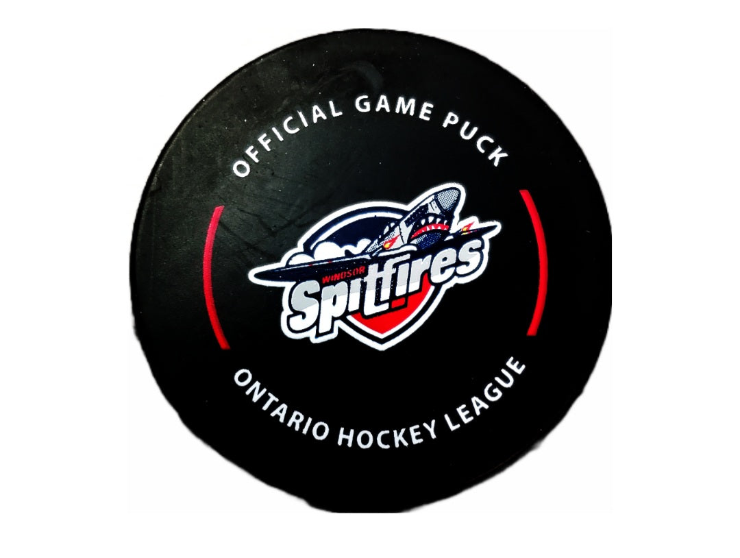 Official OHL Game puck 2024-25 Spitfires from the Petes store