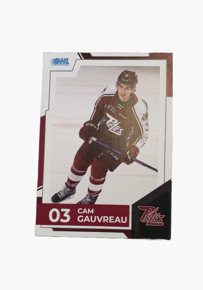 2022-23 Cam Gauvreau Peterborough Petes card no. 03