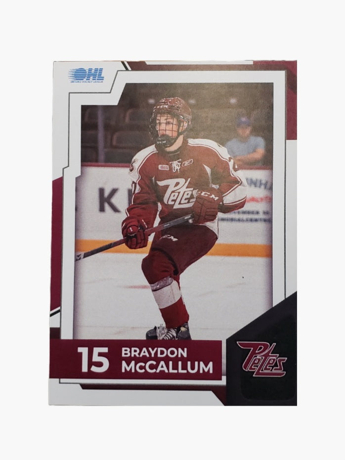 2022-23 Braydon McCallum Peterborough Petes card no. 15