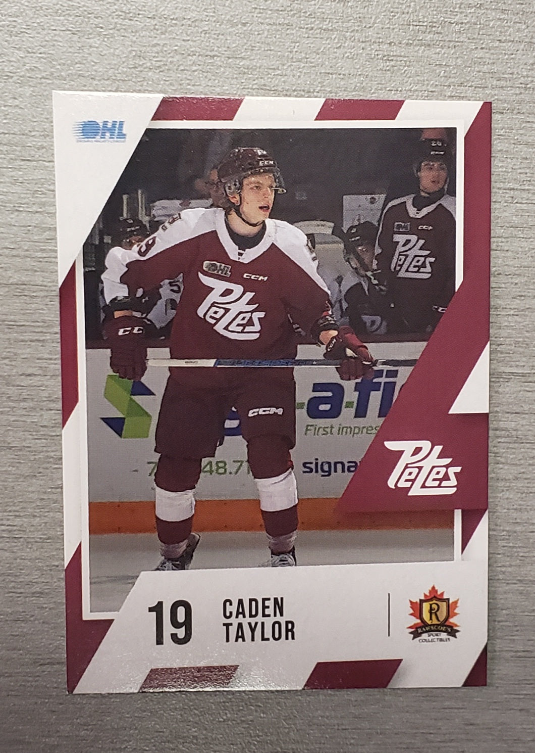 2023-24 Caden Taylor Petes card no. 19