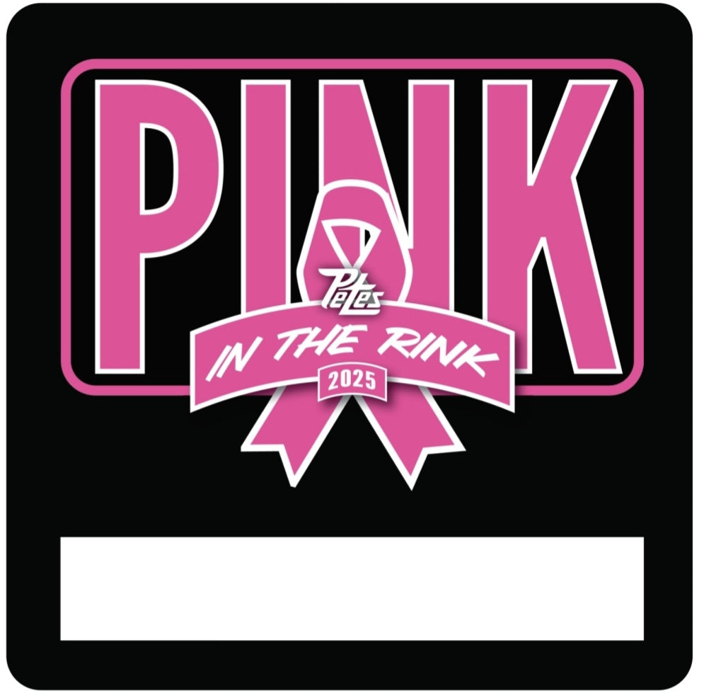 2025 Pink in the Rink honour sticker