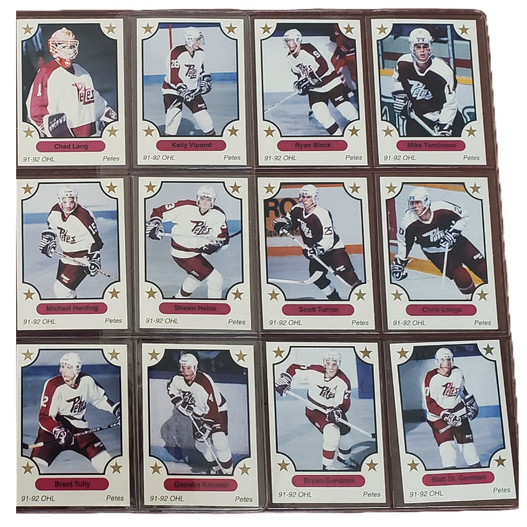 1991-92 Peterborough Petes OHL trading card set
