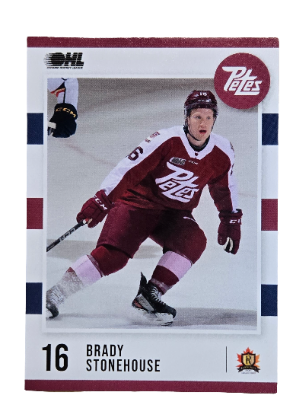2024-25 Peterborough Petes hockey cards Brady Stonehouse Ottawa Senators draft pick