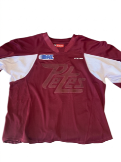 Petes Used CCM Practice Jersey Maroon Logo
