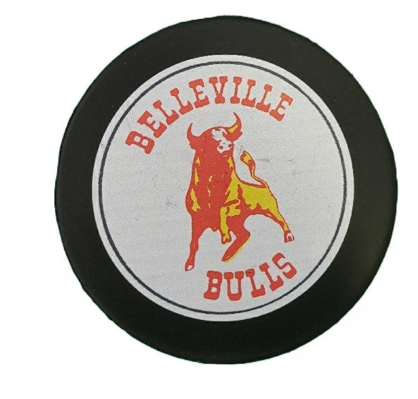 Commemorative OHL Game puck 1981 to 1998 Belleville Bulls puck