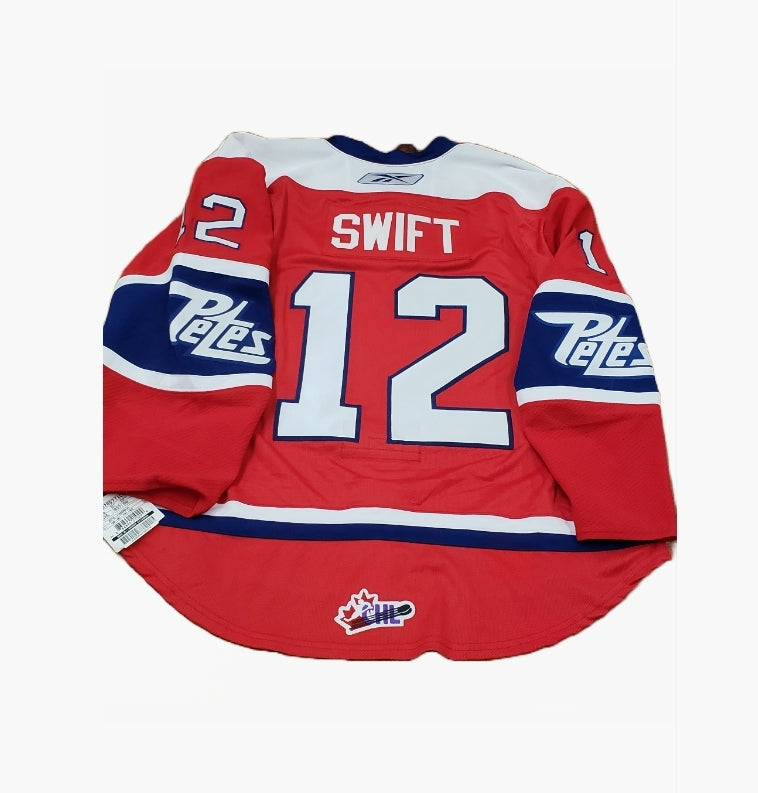 Peterborough Petes Jeff Swift 2010-11 game ready TPT jersey