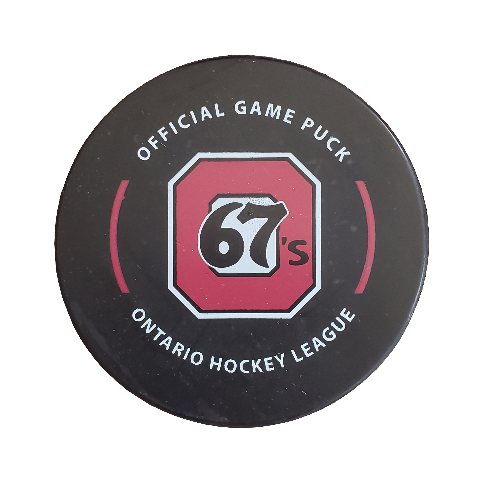 Official OHL Game puck 2024-25 Ottawa 67s from the Petes store