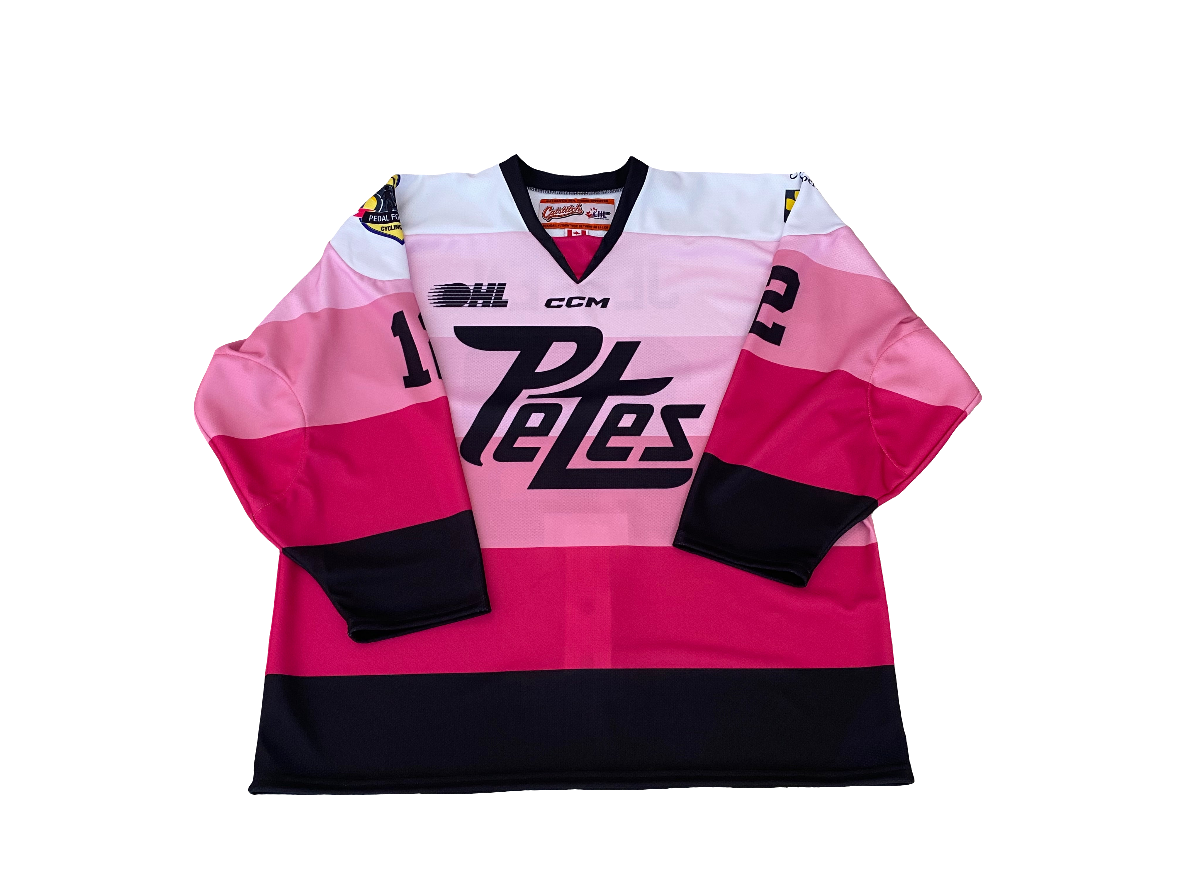 Matthew Jenken Pink in the Rink warm-up game worn jersey