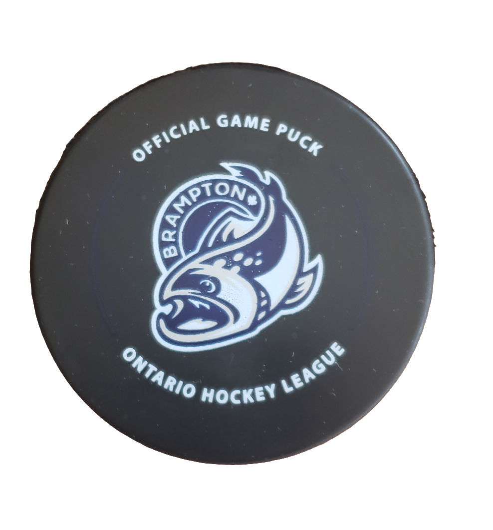 Official OHL Game puck 2024-25 Brampton Steelheads from the Petes store