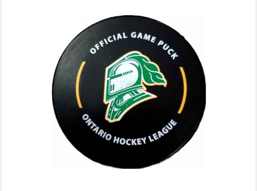 Official OHL Game puck 2024-25 London Knights from the Petes store