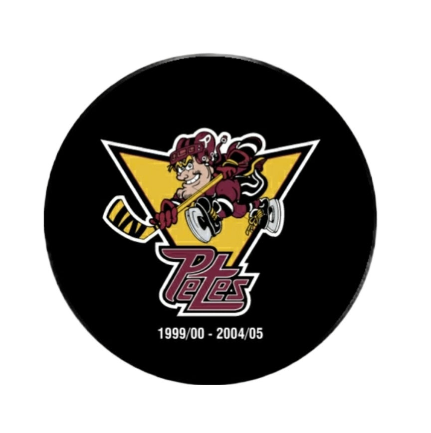 Commemorative OHL Game puck 1999-2006 Peterborough Petes