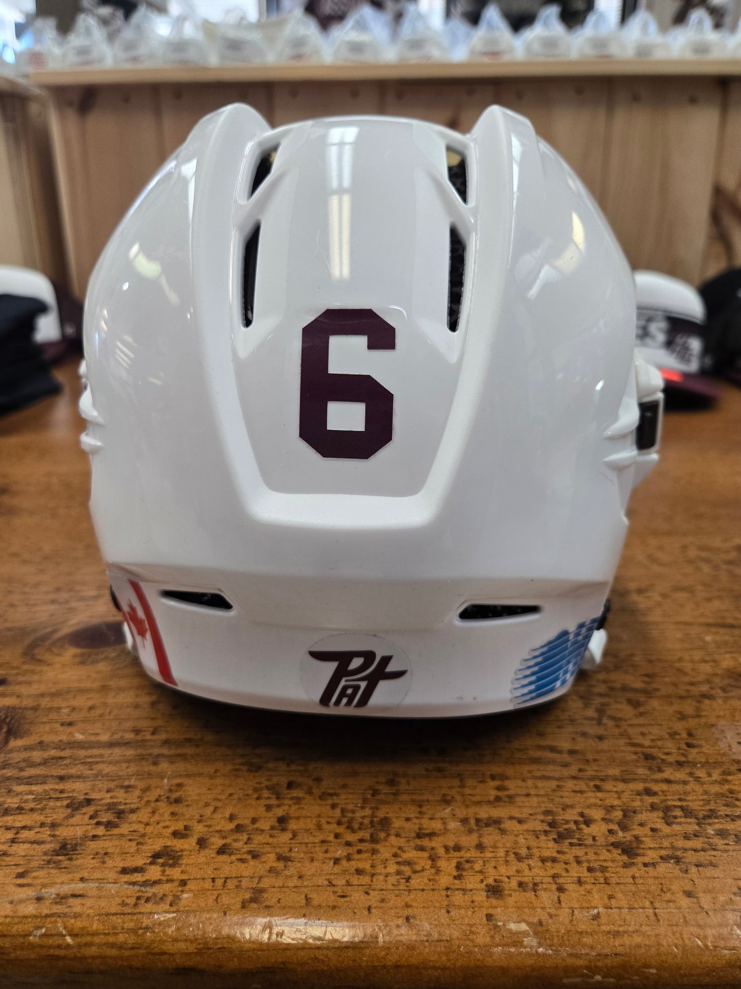 Team issued player helmets