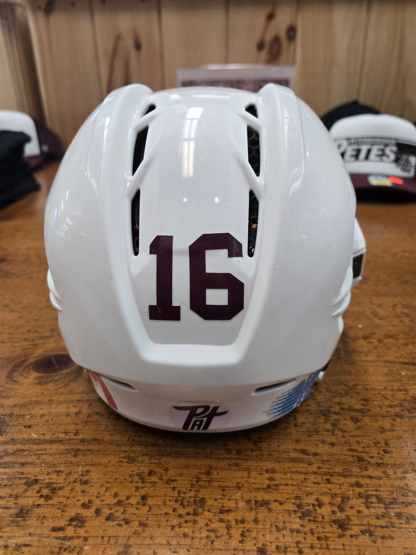 Team issued player helmets