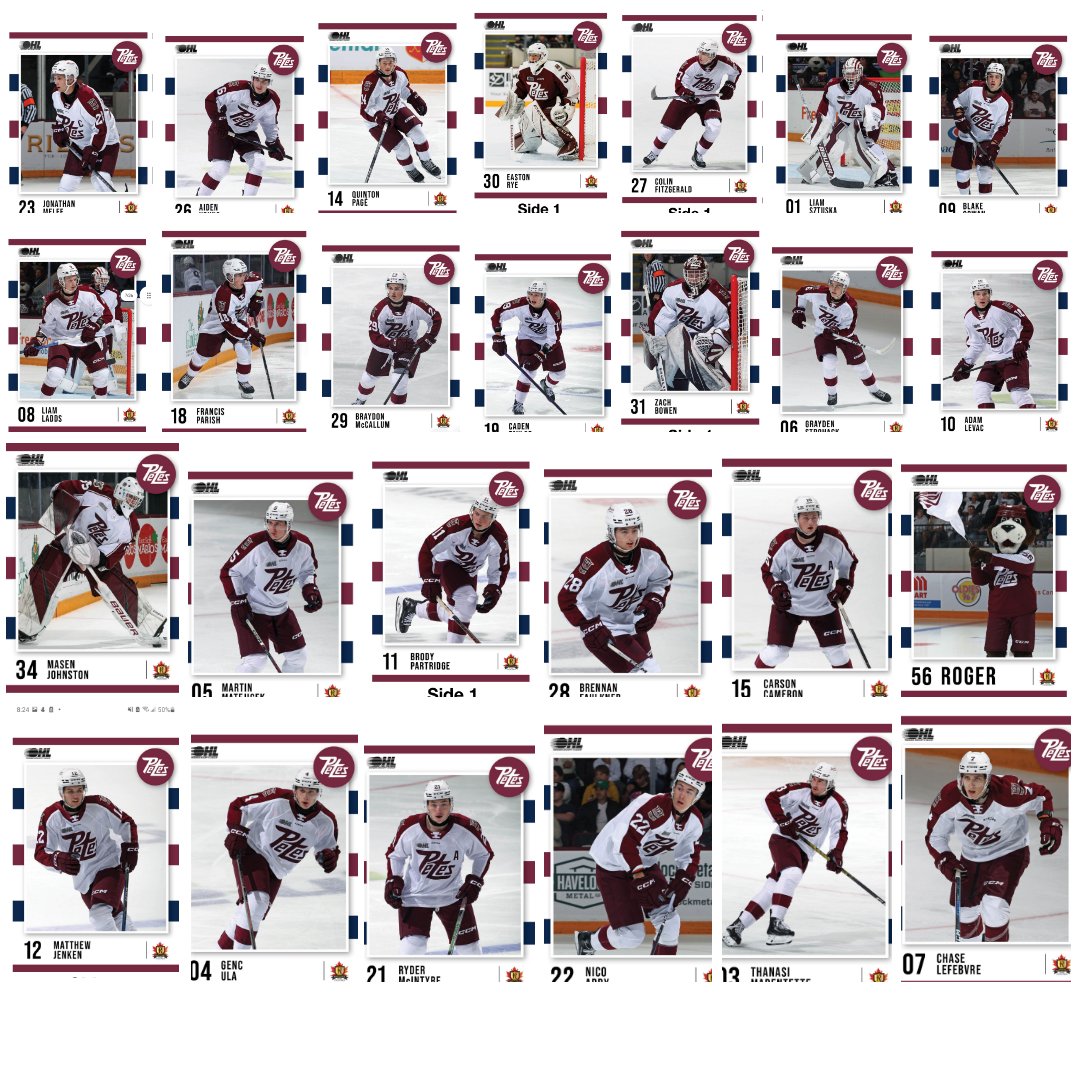 Peterborough Petes trading cards