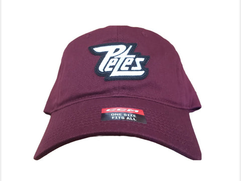 Petes CCM unstructured dad cap with strap