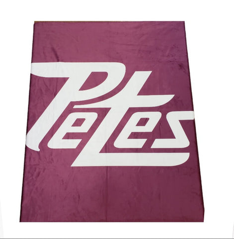 Petes Sherpa Lined throw blanket