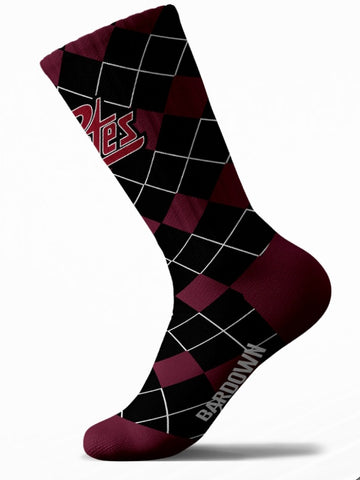 Peterborough Petes Bardown Oxford adult socks available in 3 shoe sizes - 6 to 8, 9 to 10, 11 to 13 US