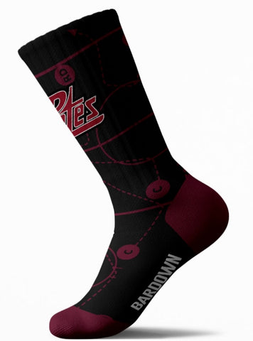 Peterborough Petes Bardown Oxford style socks available in shoe size 6 to 8 US