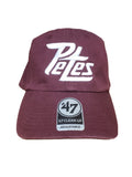 '47 Brand Peterborough Petes Clean Up cap maroon and white with strap and clasp