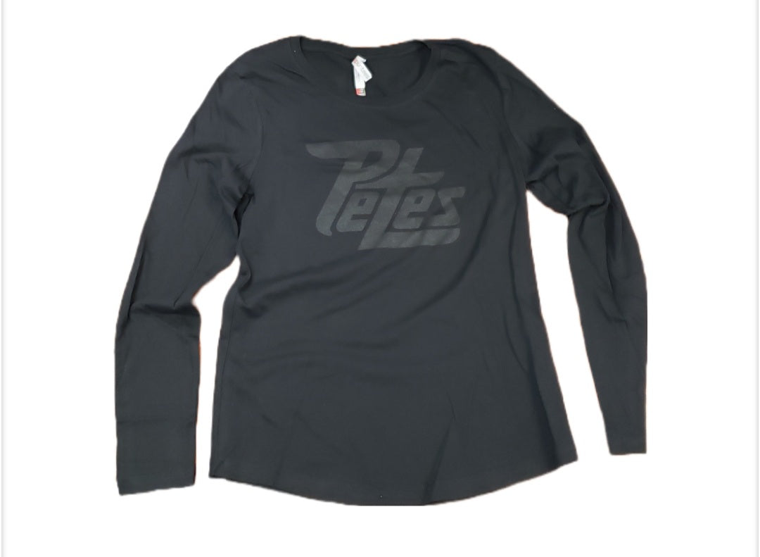 Ladies black long sleeve tee