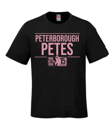 Peterborough Petes 2024 Pink in the Rink tshirt