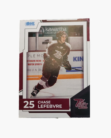 2022-23 Chase Lefebvre Petes card no. 25