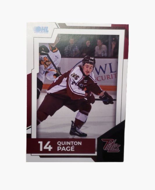 2022-23 Quinton Pagé Peterborough Petes card no. 14