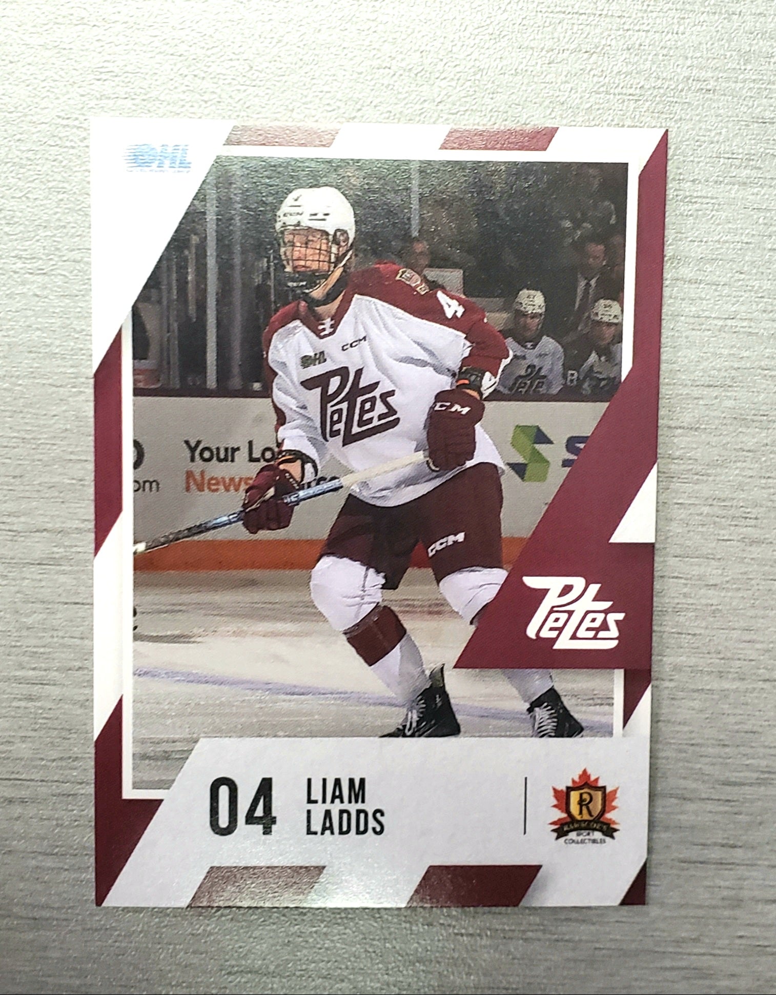 Peterborough Petes 2023-24 Liam Ladds Petes card no. 4