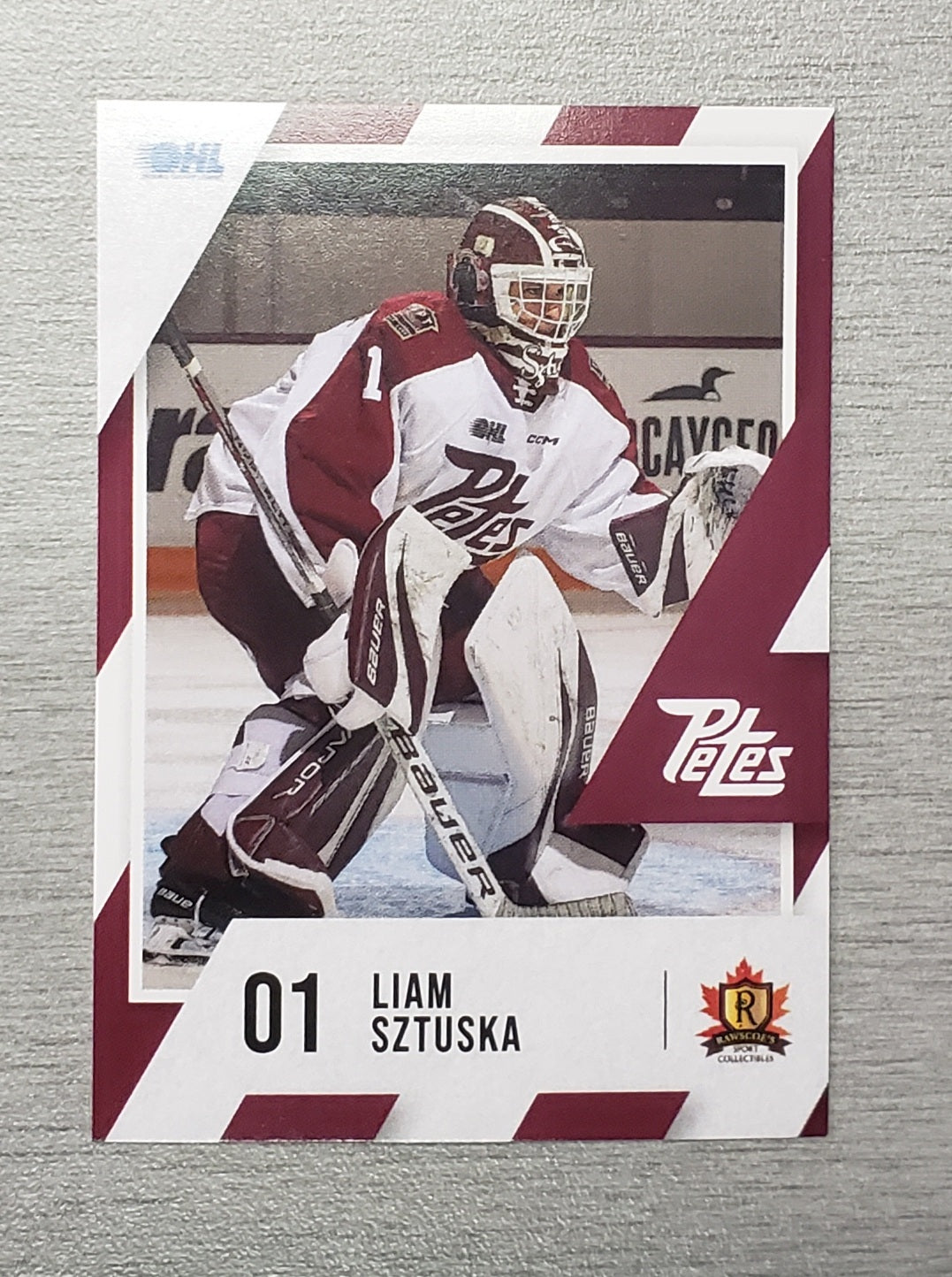 Peterborough Petes 2023-24 Liam Sztuska Petes card no. 1