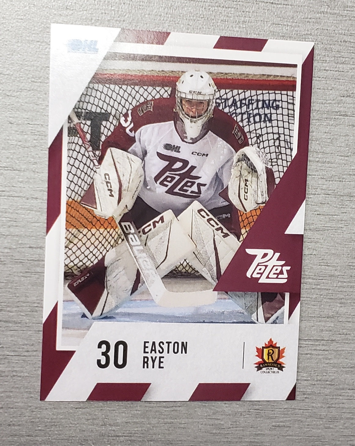 Peterborough Petes 2023-24 Easton Rye Petes card no. 30