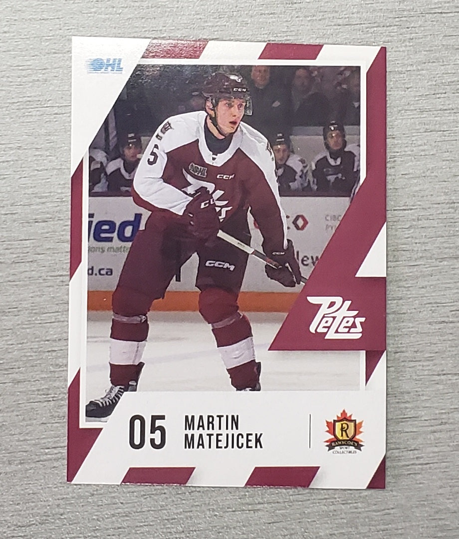 Peterborough Petes 2023-24 Martin Matejicek Petes card no. 5