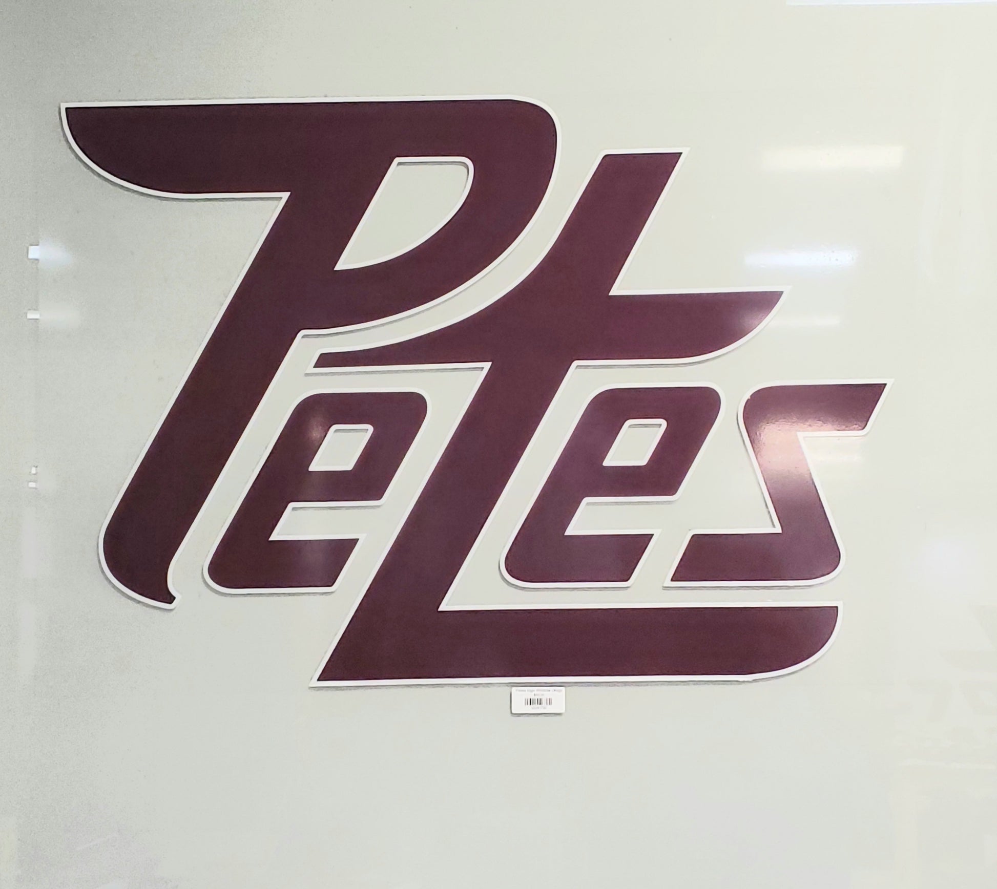 Peterborough Petes Window/wall cling - Nearly 2 by 3 feet.