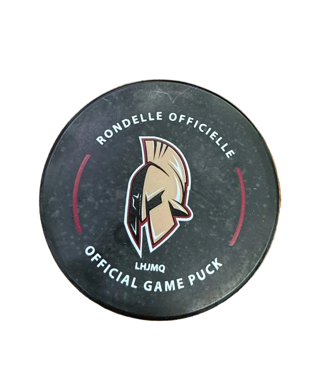 Hockey puck with Acadie-Bathurst Titans branding