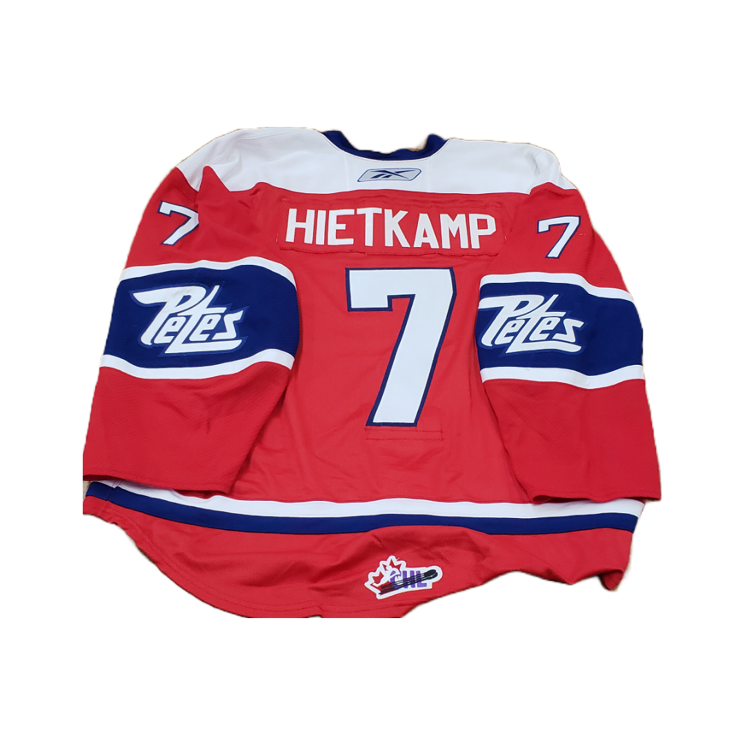 Peterborough Petes Luke Hietkamp 2010-11 game worn TPT jersey