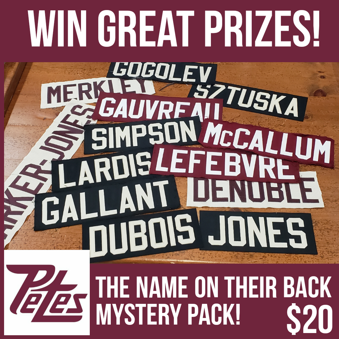 Peterborough Petes Name on their back mystery pack!