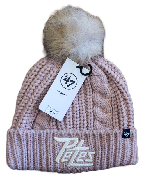 47' Dusty Rose Ladies toque w/ pom