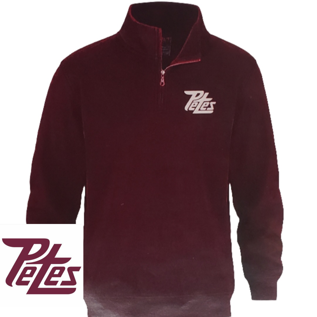 Adult Petes maroon 1/4 Zip