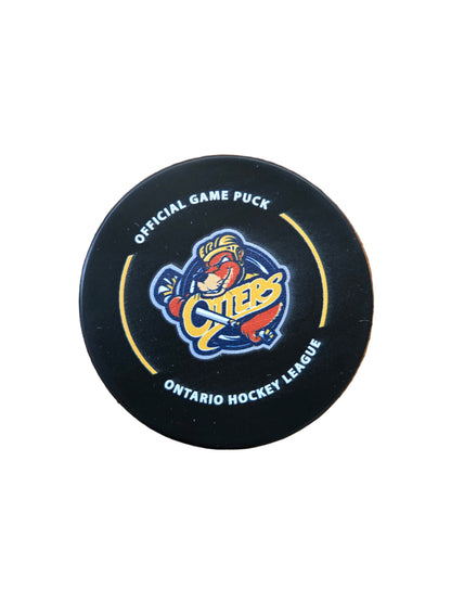 Hockey puck of Erie Otters 