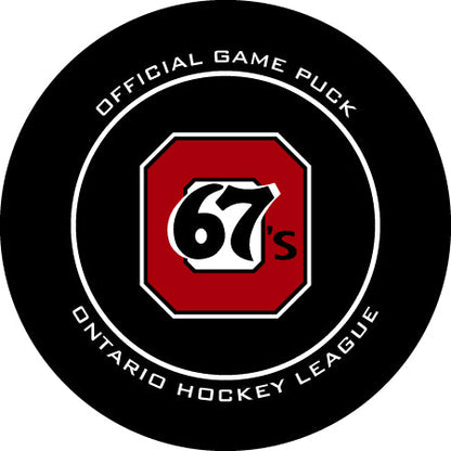 Official OHL Game puck Ottawa 67s from the Petes store