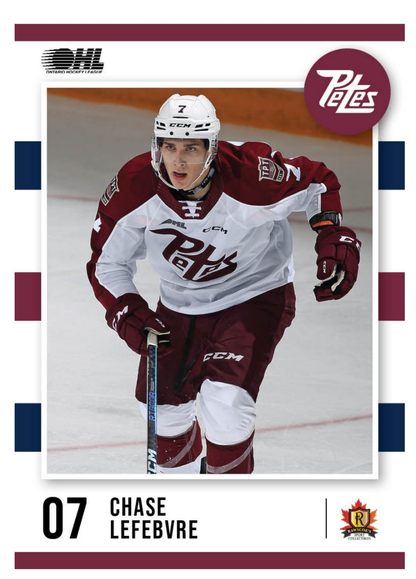 2024-25 Peterborough Petes Chase Lefebvre card