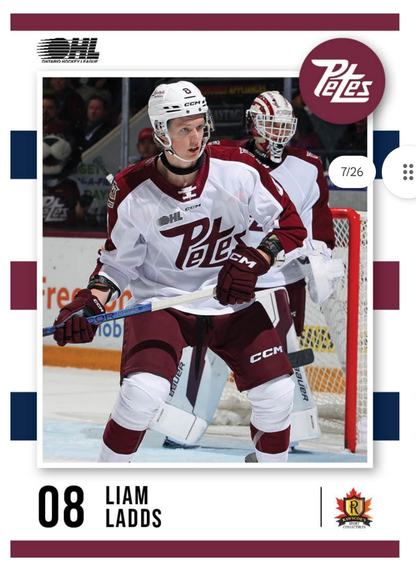 2024-25 Peterborough Petes Liam Ladds card