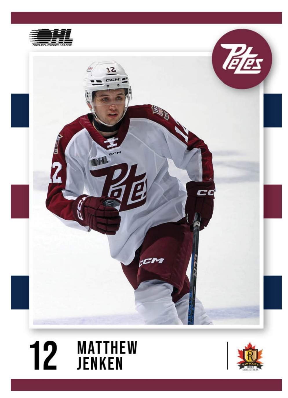 2024-25 Peterborough Petes Matthew Jenken card