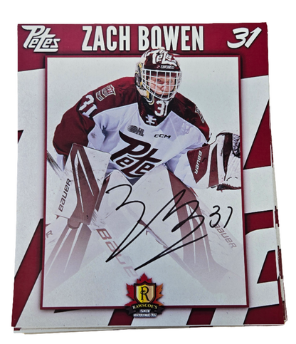 2024-25 Petes oversized autographed hockey prints card