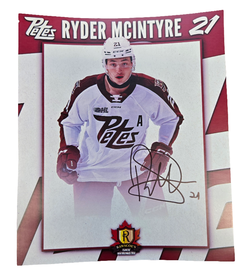 2024-25 Petes oversized autographed hockey prints card