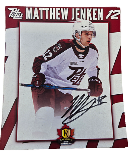 2024-25 Petes oversized autographed hockey prints card