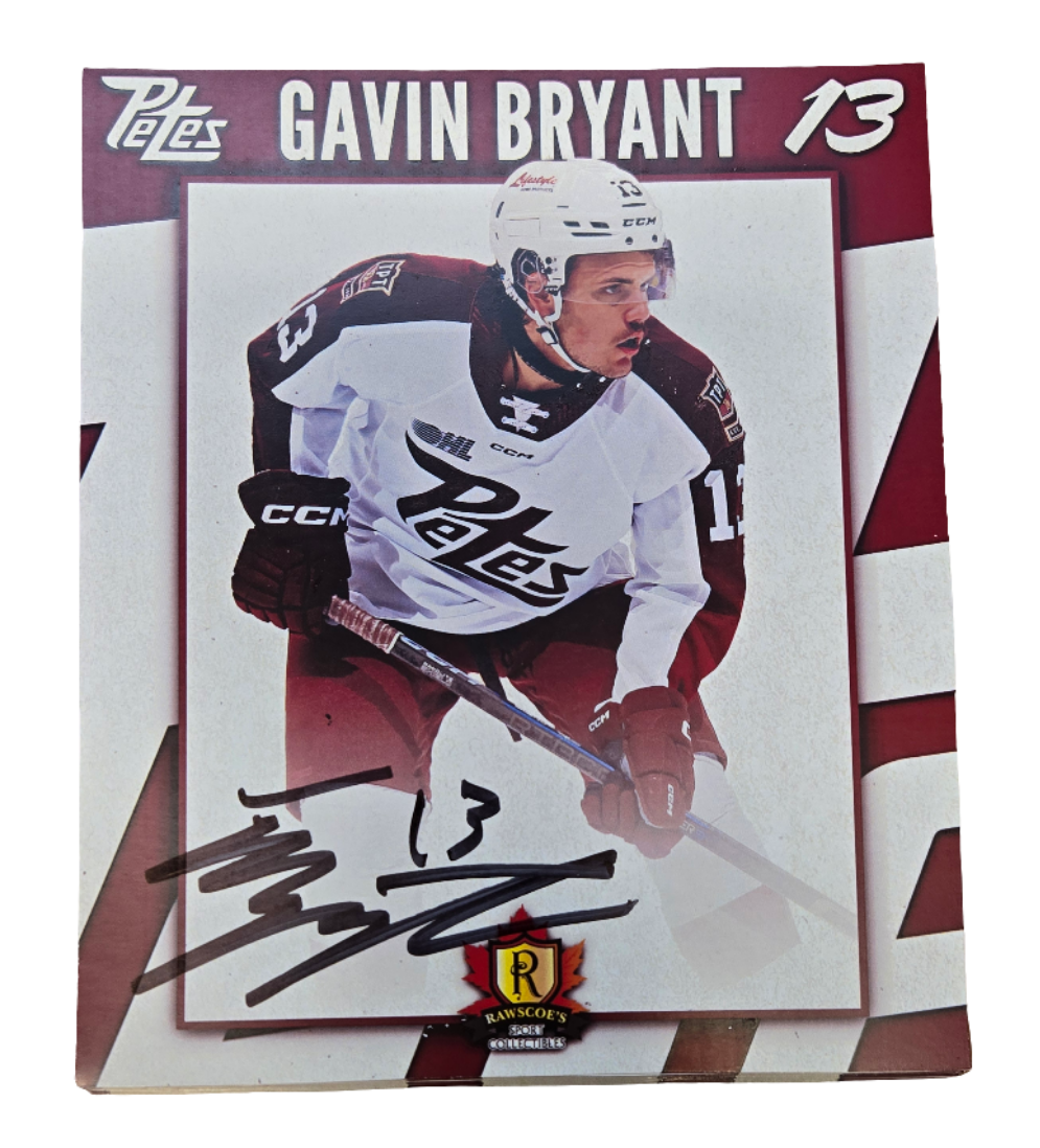 2024-25 Petes oversized autographed hockey prints card