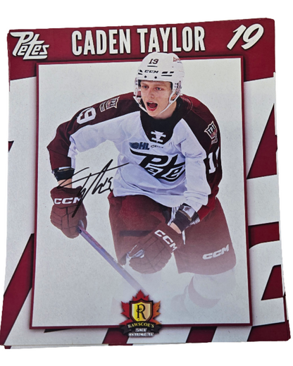 2024-25 Petes oversized autographed hockey prints card