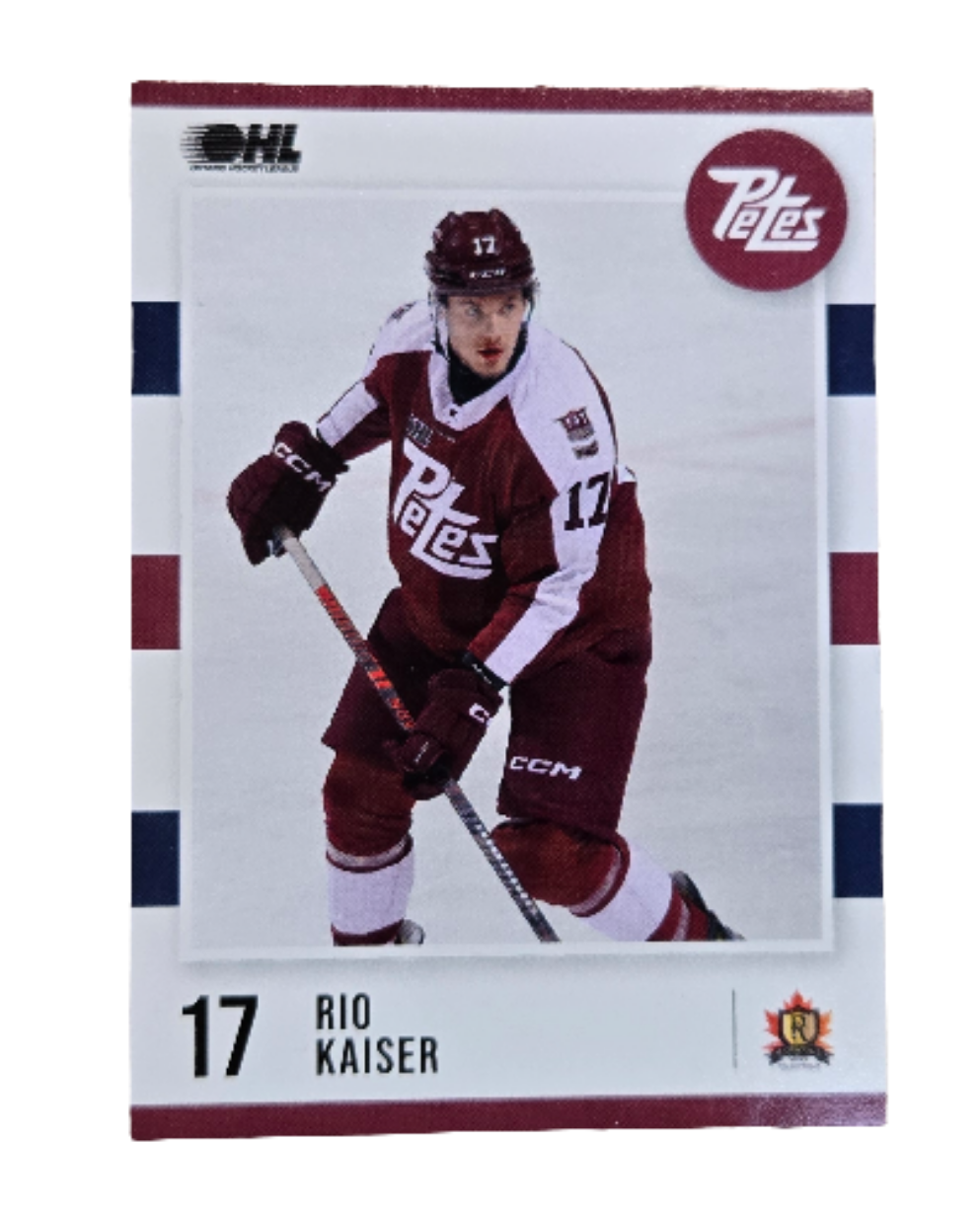 2024-25 Peterborough Petes hockey cards Rio Kaiser 